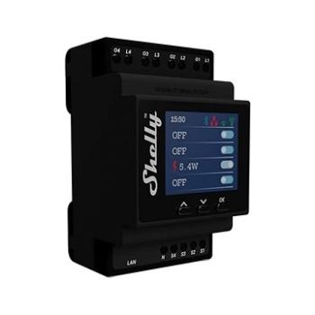 Shelly Pro 4PM, 4násobný spínací modul na DIN lištu, LAN, Wi-Fi, a Bluetooth (SHELLY-PRO-4PM)