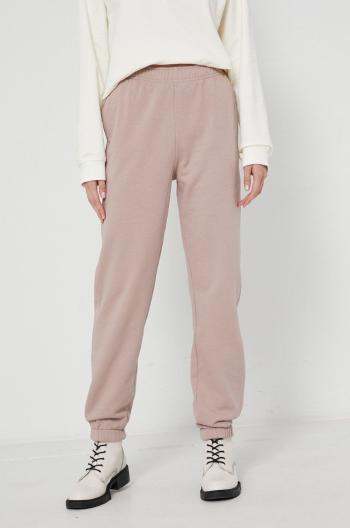 Bavlněné kalhoty Samsoe Samsoe dámské, béžová barva, jednoduché, high waist