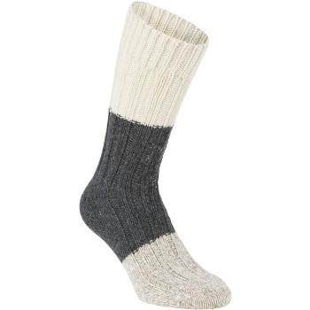 NATURA VIDA CHUNKY WOOL Unisex ponožky, tmavě šedá, velikost