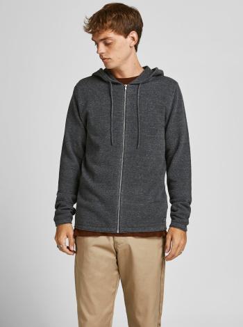 Tmavě šedá basic mikina s kapucí Jack & Jones Hill Knit