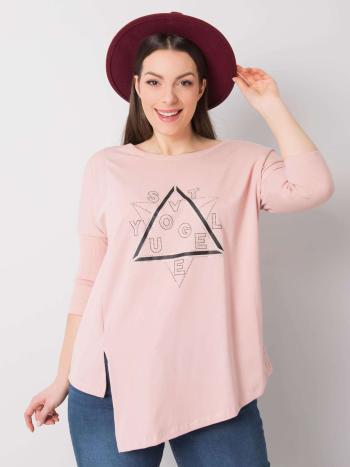 SVĚTLE RŮŽOVÁ HALENKA S KAMÍNKY RV-BZ-6354.13P-PINK Velikost: ONE SIZE