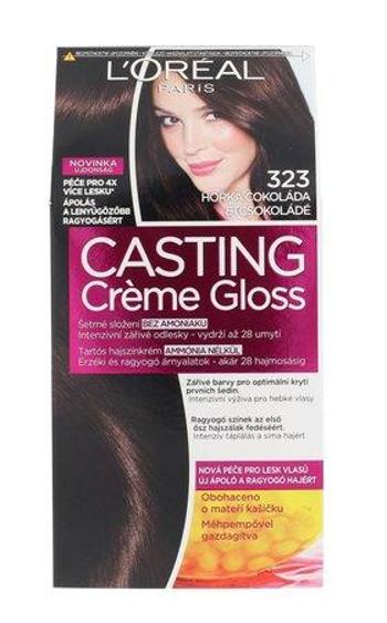 Barva na vlasy L´Oréal Paris - Casting Creme Gloss 323 Darkest Chocolate 1 ks , Hořká, čokoládová