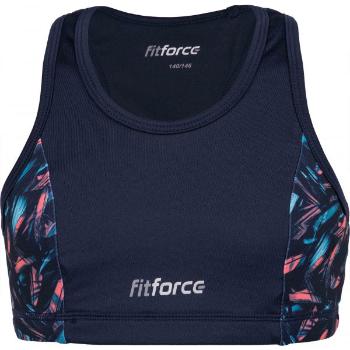 Fitforce REDONDA Dívčí fitness podprsenka, tmavě modrá, velikost 128-134