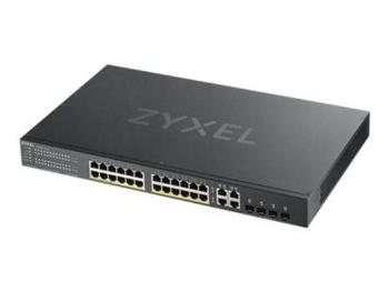Zyxel GS1920-24HPv2, 28 Port Smart Managed PoE Switch 24x Gigabit Copper PoE and 4x Gigabit dual pers., hybird mode, sta, GS192024HPV2-EU0101F
