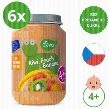 Deva Ovocný příkrm Kiwi, Broskev, Banán 6 x 200 g