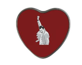 Plechová krabička srdce Freddie Mercury