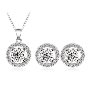 Set Lucy: náušnice + náhrdelník B0003 Zirconia Luxury