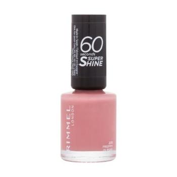 Rimmel London 60 Seconds Super Shine 8 ml lak na nehty pro ženy 235 Preppy In Pink