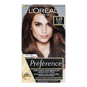 L'Oréal Paris Préférence Récital 60 ml barva na vlasy pro ženy 5,25-M2 Antigua na barvené vlasy; na všechny typy vlasů