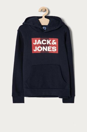 Mikina Jack & Jones tmavomodrá barva, s potiskem