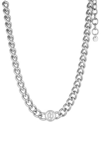 Liu.Jo Výrazný ocelový náhrdelník s krystaly Brilliant LJ1619