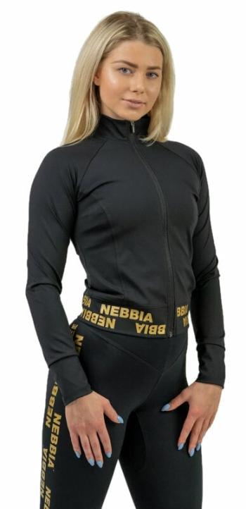 Nebbia Zip-Up Jacket INTENSE Warm-Up Black/Gold M Fitness mikina