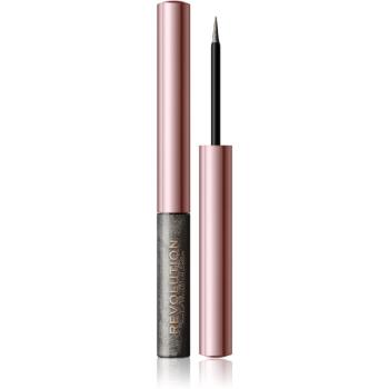 Makeup Revolution Festive Allure precizní tekutá oční linka odstín Silver Flash 2,4 ml