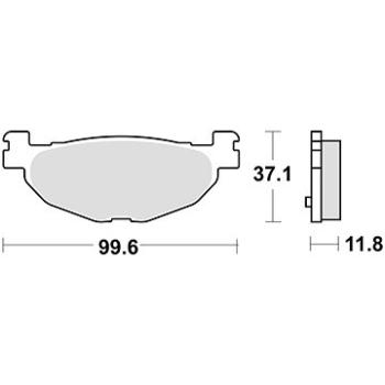 Braking brzdové destičky (semi-metalická směs SM1) (2ks) M501-185 (M501-185)