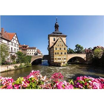 Puzzle Bamberg, Regnitz a stará radnice 1000 dílků (4001504583972)