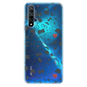 Odolné silikonové pouzdro iSaprio - Vintage Pattern 01 - black - Huawei Nova 5T