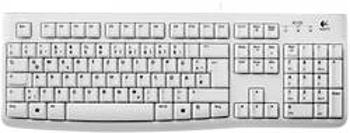 Klávesnice Logitech K120 Keyboard, odolné proti stříkající vodě, bílá