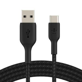 Bekin CAB002bt1MBK oplétaný USB-C - USB-A, 1m, černý