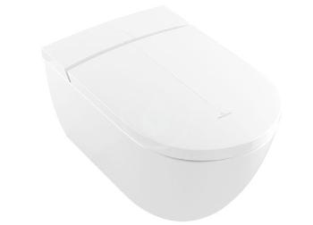 VILLEROY & BOCH ViClean Závěsné WC s bidetovým sedátkem, Directflush, s CeramicPlus, alpská bílá V0E100R1