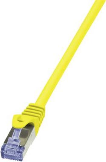 Síťový kabel RJ45 LogiLink CQ5067S, CAT 6A, S/FTP, 3.00 m, žlutá