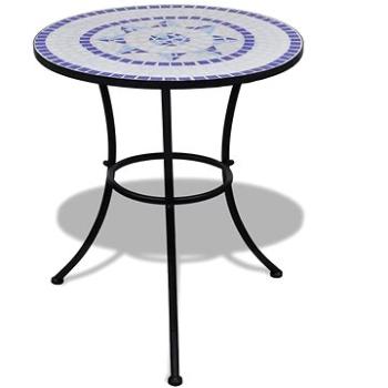  Bistro stolek modrý a bílý 60 cm mozaika (41530)