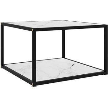 Čajový stolek bílý 60 × 60 × 35 cm tvrzené sklo (322889)
