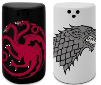 Solnička a pepřenka Game of Thrones - Stark & Targaryen