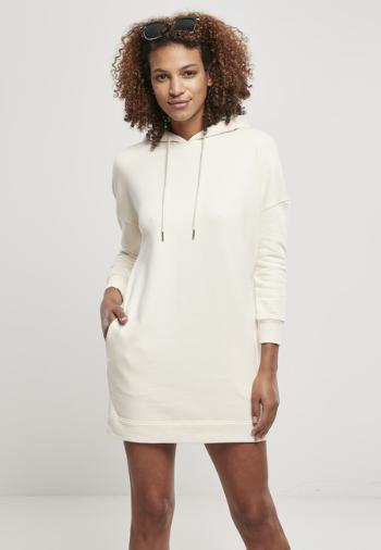 Urban Classics Ladies Organic Oversized Terry Hoody Dress whitesand - XS