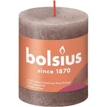 BOLSIUS rustikální svíčka taupe 80 × 68 mm (8717847148940)