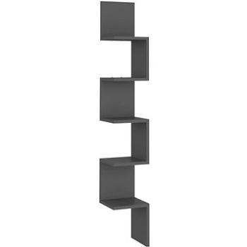 Shumee nástěnná rohová šedá 20×20×127,5 cm dřevotříska, 807279 (807279)