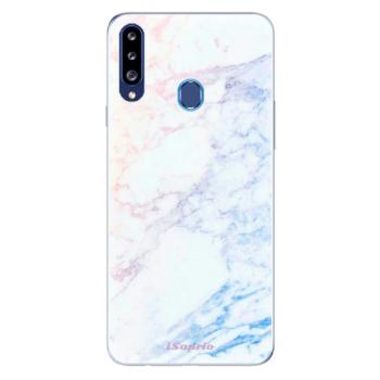 Odolné silikonové pouzdro iSaprio - Raibow Marble 10 - Samsung Galaxy A20s