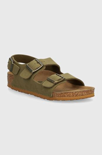 Dětské sandály Birkenstock Milano zelená barva, 1027872