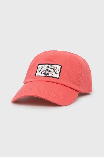 Bavlněná baseballová čepice Billabong růžová barva, s aplikací
