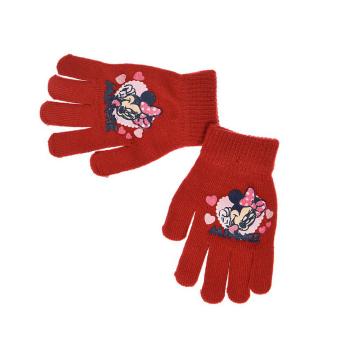 Dívčí rukavice DISNEY MINNIE SRDÍČKA červené Velikost: UNI