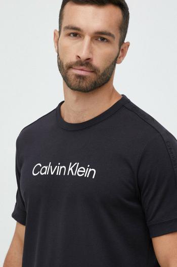 Sportovní tričko Calvin Klein Performance Effect černá barva, s potiskem