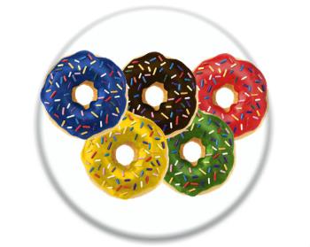 3D samolepky kruh - 5 kusů Donut olympics