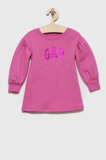 Dívčí šaty GAP fialová barva, mini