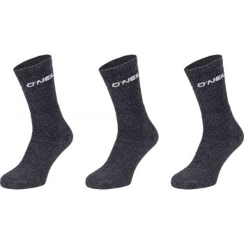 O'Neill SPORTSOCK 3P Unisex ponožky, tmavě šedá, velikost 35-38