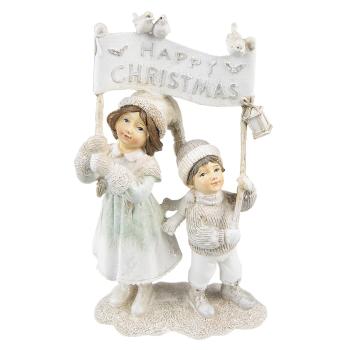 Vánoční dekorace soška děti Happy Christmas - 14*7*23 cm 6PR4806