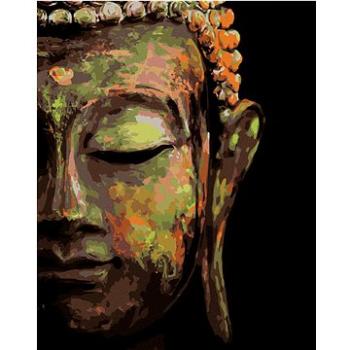 Diamondi - Diamantové malování - BUDDHA NA ČERNÉM POZADÍ, 40x50 cm, Vypnuté plátno na rám (606156B)