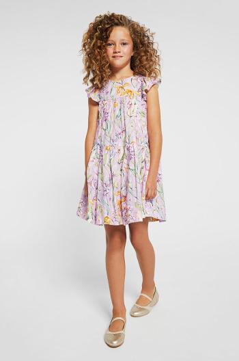 Dívčí šaty Mayoral fialová barva, mini, jednoduchý