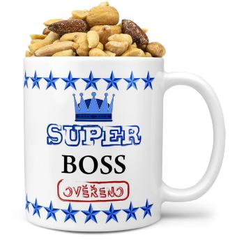 Hrnek Super boss (Náplň hrníčku: Směs slaných oříšků)