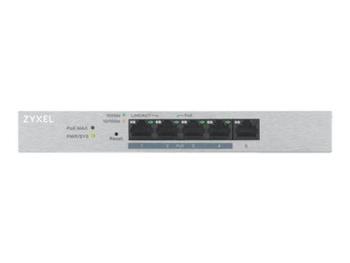 Zyxel GS1200-5HP v2, 5-port Desktop Gigabit Web Smart switch: 5x Gigabit metal, 4x PoE (802.3at, 30W), GS1200-5HPv2-EU0101F