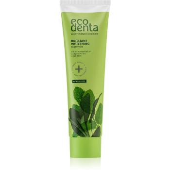 Ecodenta Green Brilliant Whitening bělicí zubní pasta s fluoridem pro svěží dech Mint Oil + Sage Extract 100 ml