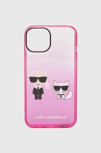 Obal na telefon Karl Lagerfeld iPhone 14 6,1" růžová barva