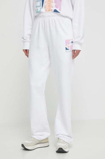 Tepláky Ellesse Sylvana Jog Pant bílá barva, s potiskem, SGV20248