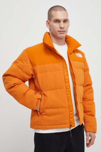 Péřová bunda The North Face 92 RIPSTOP NUPTSE oranžová barva, zimní, NF0A86ZQPCO1