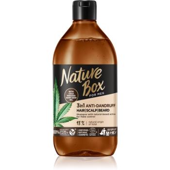 Nature Box Hemp Seed šampon proti lupům 3 v 1 pro muže 385 ml
