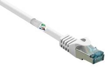 Síťový kabel RJ45 Basetech BT-2270681, CAT 6A, S/FTP, 10.00 m, bílá