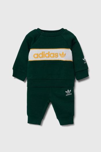 Dětská souprava adidas Originals zelená barva